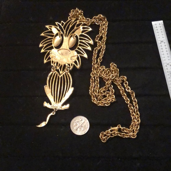 Alan Gold Tone Cat Necklace 28” Long!! - Picture 4 of 4